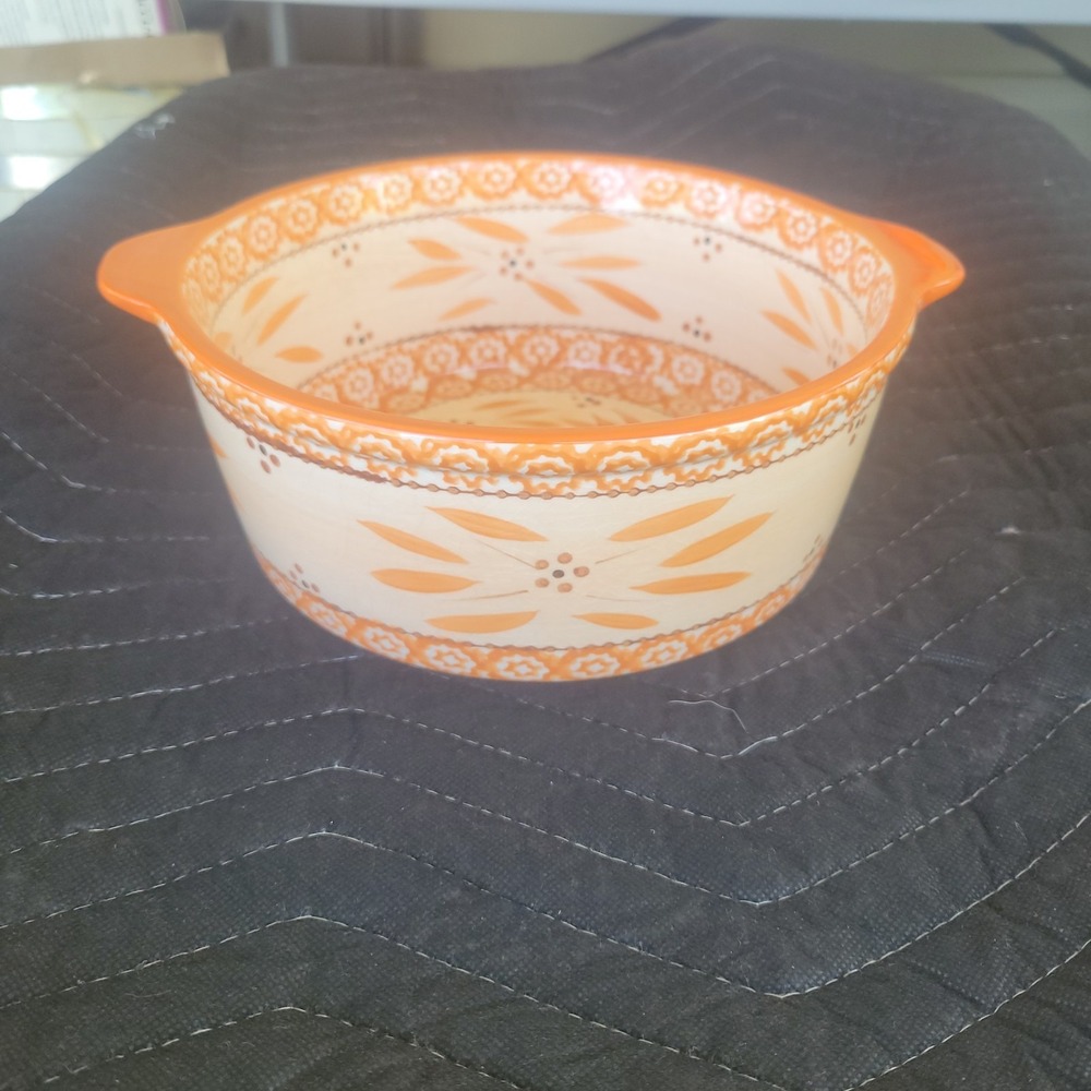 Temptations By Tara Old World Orange Spice 9 Inch Baking Dish Bowl Casserole